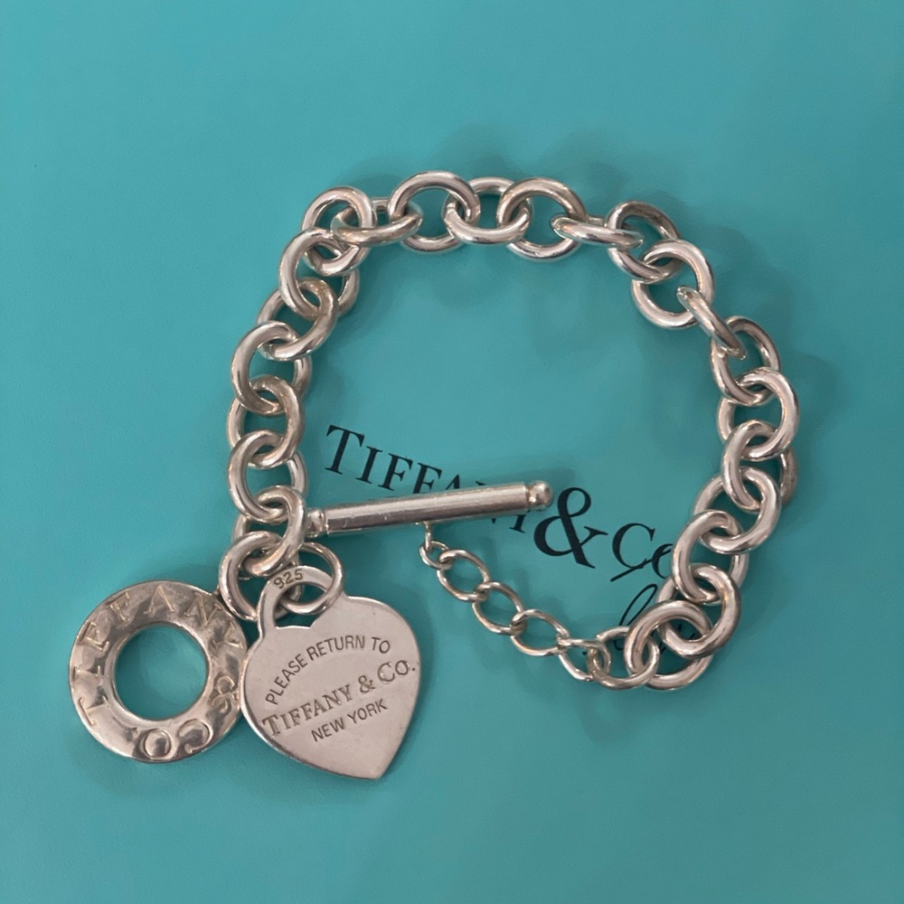 Tiffany & Co. Silver Heart Charm Bracelet